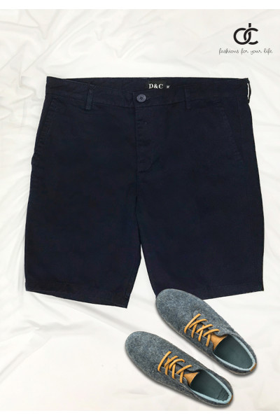 Men's Slim Fit Chino Short - Navy Blue Men's Slim Fit Chino Short - Navy Blue