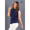 SLEEVELESS EMBROIDER TOP BLUE - DCW 305 SLEEVELESS EMBROIDER TOP BLUE - DCW 305
