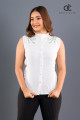 SLEEVELESS EMBROIDER TOP WHITE - DCW 305