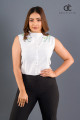 SLEEVELESS EMBROIDER TOP WHITE - DCW 305