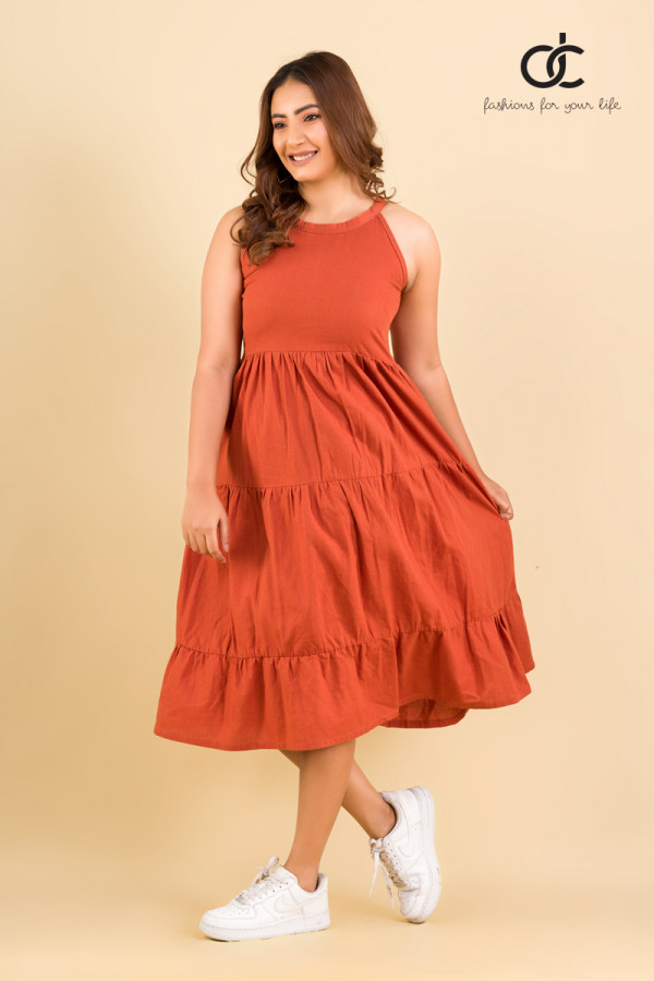 SLEEVELESS LINEN MAXI DRESS - DCW 306