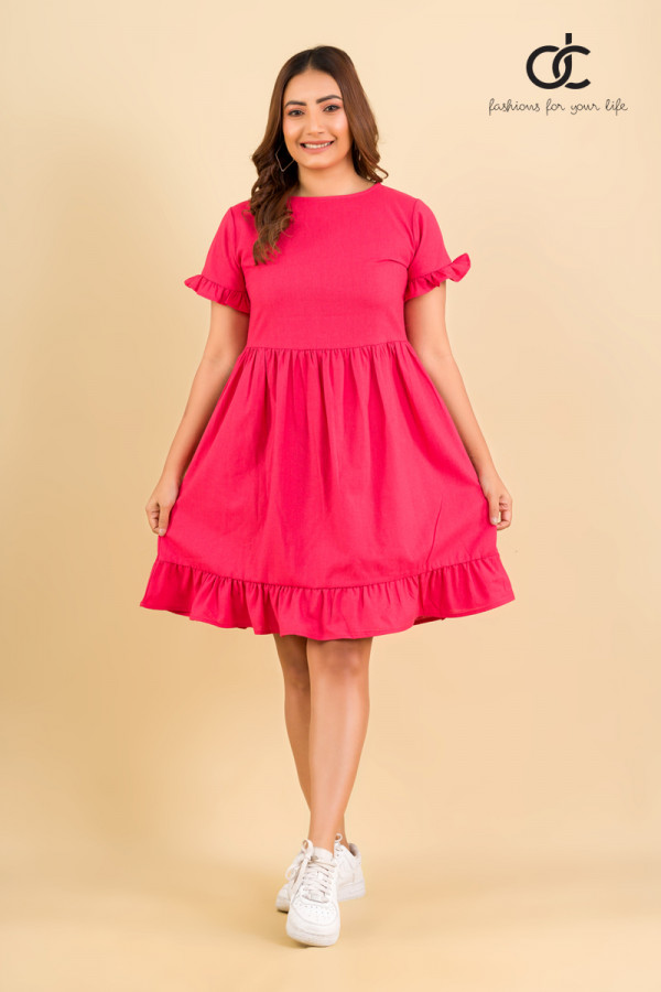 HEM FRILL DRESS - DCW 310