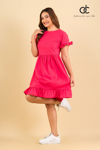 HEM FRILL DRESS - DCW 310 HEM FRILL DRESS - DCW 310