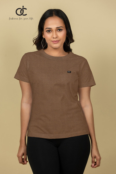 DARK BROWN ACTIVEWEAR T-SHIRTS DARK BROWN ACTIVEWEAR T-SHIRTS