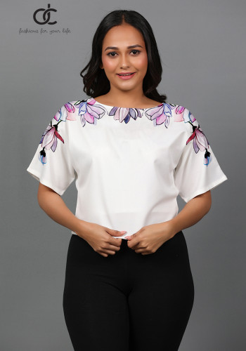 Lotus Purple Magi Sleeve Top