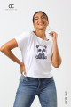 DCW 365 - Graphic white crop top