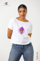 DCW 365 - Graphic white crop top