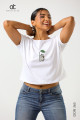 DCW 365 - Graphic white crop top