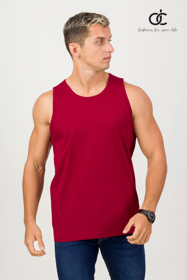 MEN'S TANK TOP - PLAIN Maroon