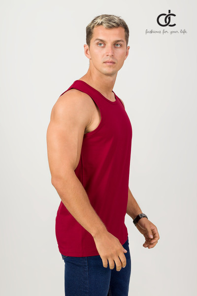 MEN'S TANK TOP - PLAIN Maroon MEN'S TANK TOP - PLAIN Maroon