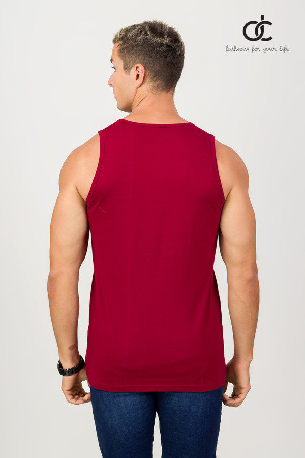 MEN'S TANK TOP - PLAIN Maroon