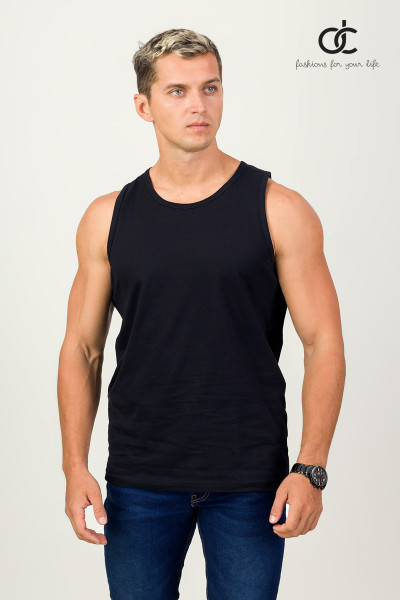 MEN'S TANK TOP - PLAIN BLACK  MEN'S TANK TOP - PLAIN BLACK
