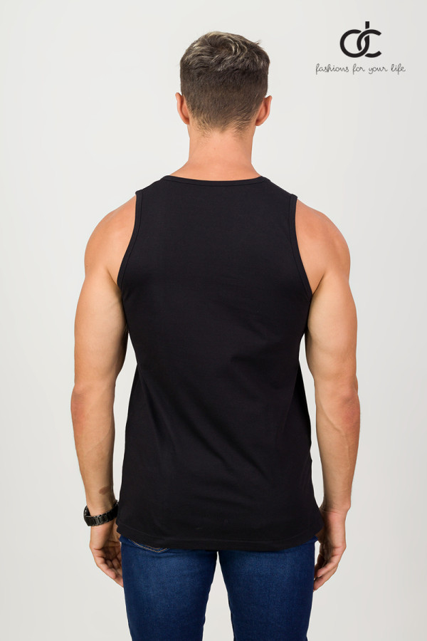 MEN'S TANK TOP - PLAIN BLACK ( DCM 028 )