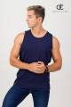 MEN'S TANK TOP - PLAIN NAVY BLUE