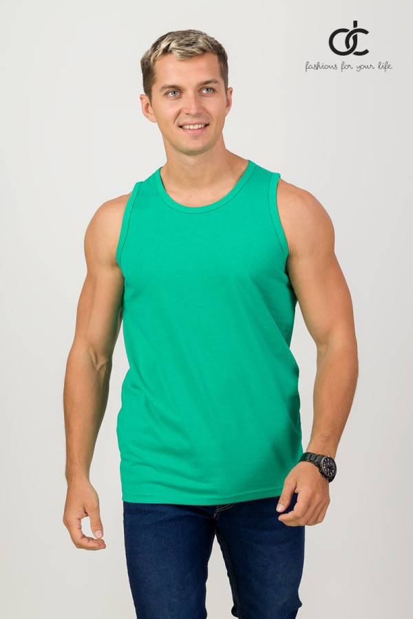 MEN'S TANK TOP - PLAIN DARK GREEN ( DCM 181 )