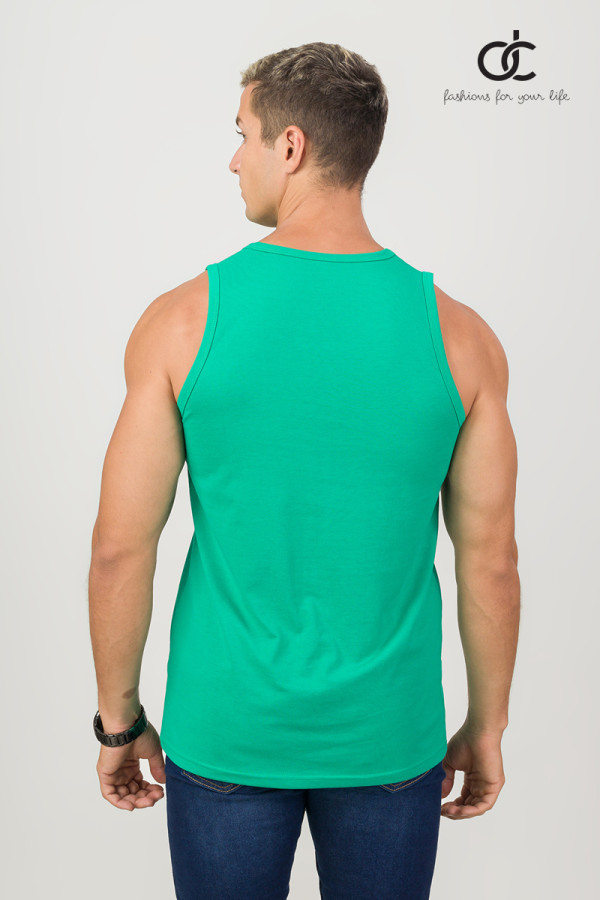 MEN'S TANK TOP - PLAIN DARK GREEN ( DCM 181 )