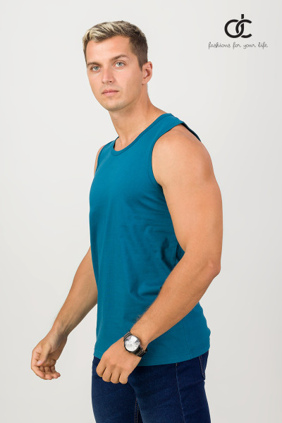 MEN'S TANK TOP - PLAIN LIGHT BLUE( DCM 183 ) MEN'S TANK TOP - PLAIN LIGHT BLUE( DCM 183 )