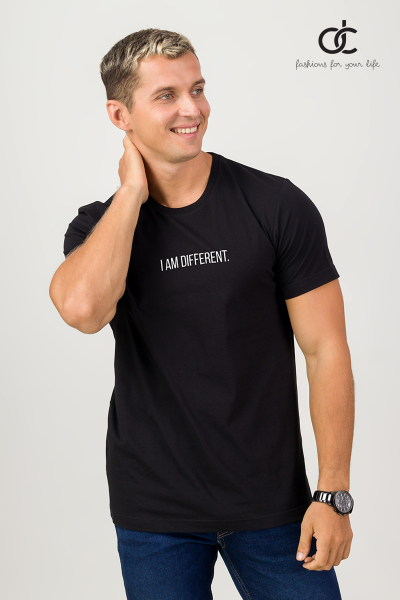 BLACK COLOUR PRINT T-SHIRT - DCM 264