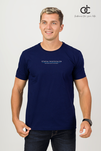 N.BLUE COLOUR PRINT T-SHIRT - DCM 267