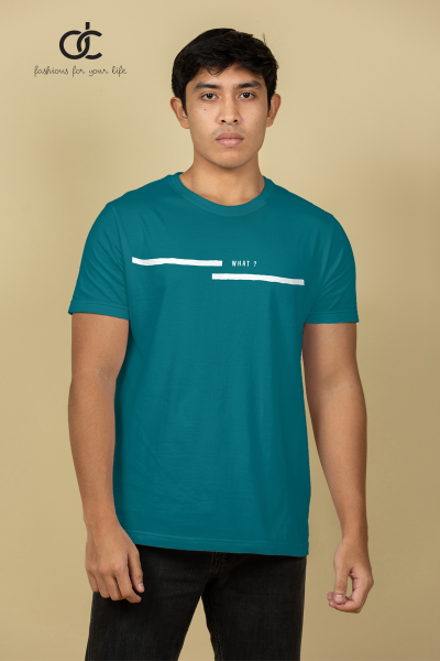 CREW NECK PRINTED T SHIRT - B GREEN 02