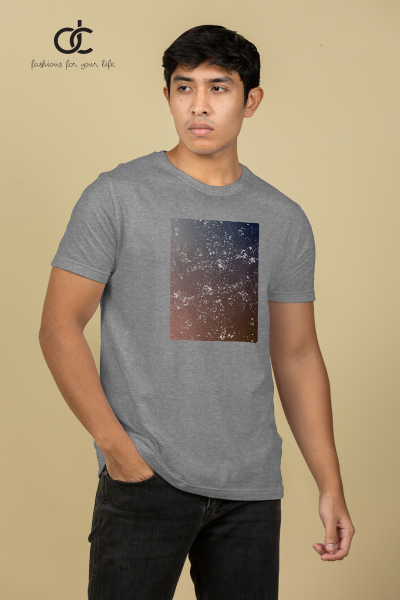 CREW NECK PRINTED T SHIRT - D ASH 02 CREW NECK PRINTED T SHIRT - D ASH 02