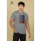 CREW NECK PRINTED T SHIRT - D ASH 02
