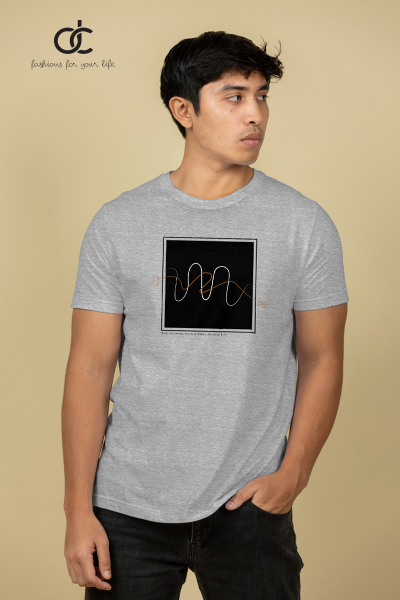 CREW NECK PRINTED T SHIRT - L ASH 01 CREW NECK PRINTED T SHIRT - L ASH 01