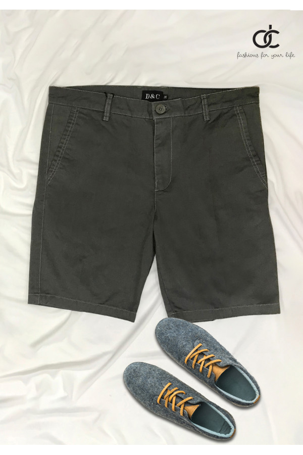 Men's Slim Fit Chino Short - Ash