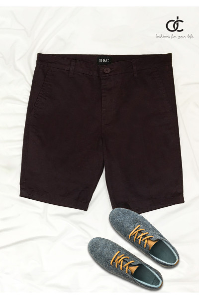 Men's Slim Fit Chino Short - Deep wine Men's Slim Fit Chino Short - Deep wine