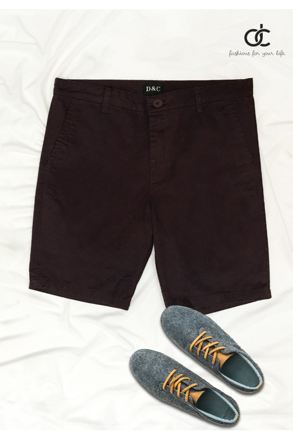 Men's Slim Fit Chino Short - Deep wine