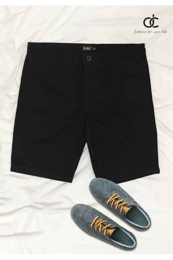 Men's Slim Fit Chino Short - Black