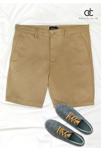 Men's Slim Fit Chino Short - Light Brown Men's Slim Fit Chino Short - Light Brown