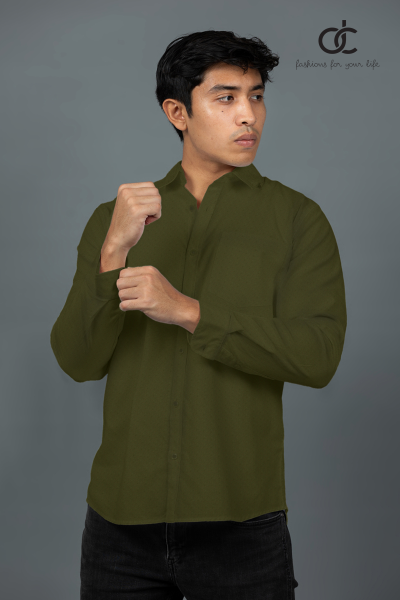 LONGSLEEVE Plain Shirt - GREEN- DCM 10008	 LONGSLEEVE Plain Shirt - GREEN- DCM 10008