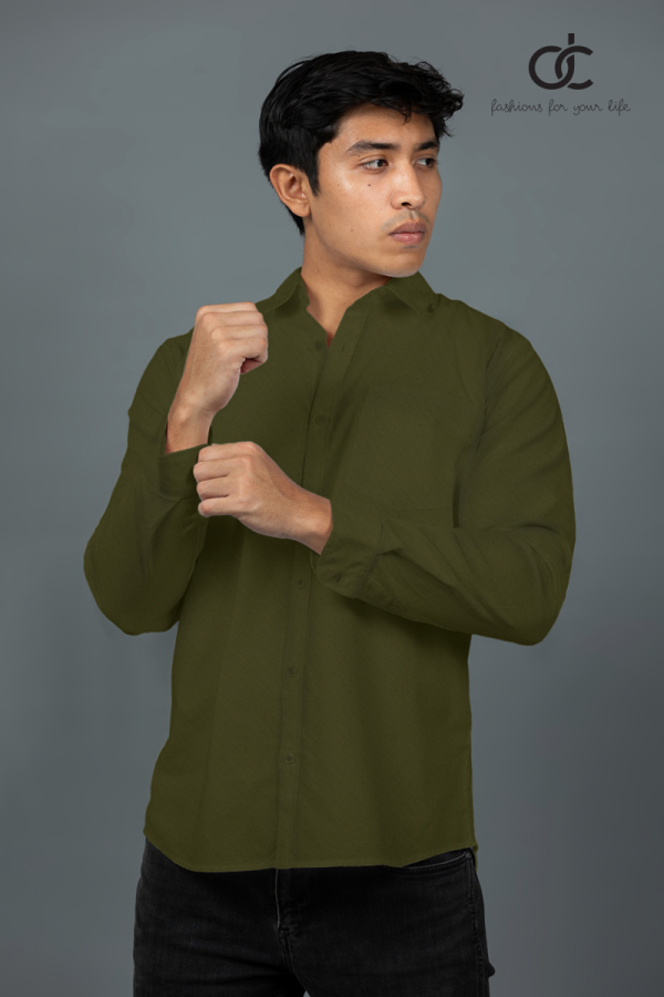 LONGSLEEVE Plain Shirt - GREEN- DCM 10008	