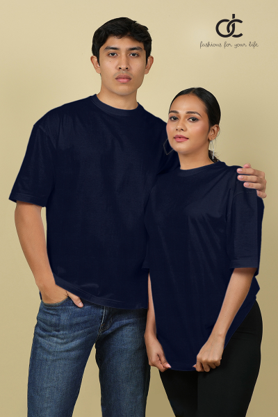 UNISEX T SHIRT - NAVY BLUE - DCMU 0001