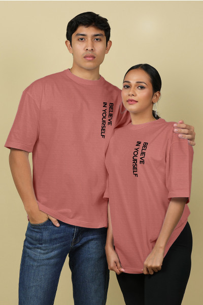 UNISEX OVERSIZE PRINT T SHIRT- PEACH UNISEX OVERSIZE PRINT T SHIRT- PEACH