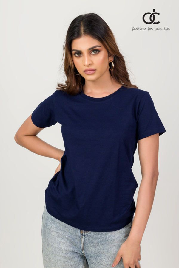 PLAIN NAVY BLUE TEE