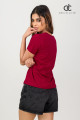 PLAIN MAROON TEE