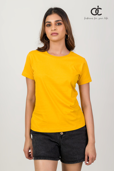 PLAIN MUSTARD YELLOW TEE PLAIN MUSTARD YELLOW TEE