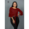 Ruby Red Velvet Essence Bell Sleeve Top