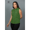 Forest Finery Green Linen Top