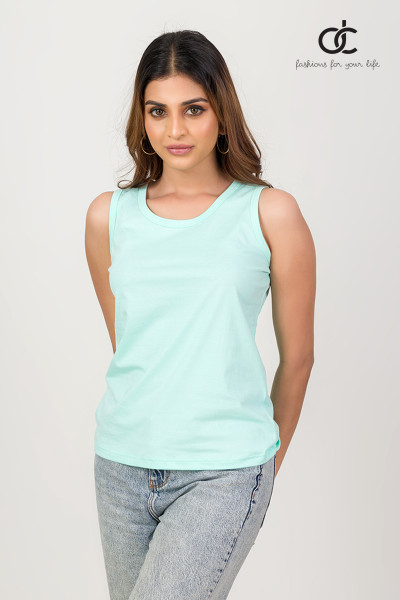 LIGHT GREEN PLAIN TANK TOP LIGHT GREEN PLAIN TANK TOP