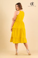 SLEEVELESS LINEN MAXI DRESS - DCW 306 YELLOW