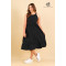 SLEEVELESS LINEN MAXI DRESS - DCW 306 BLACK