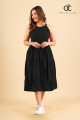 SLEEVELESS LINEN MAXI DRESS - DCW 306 BLACK