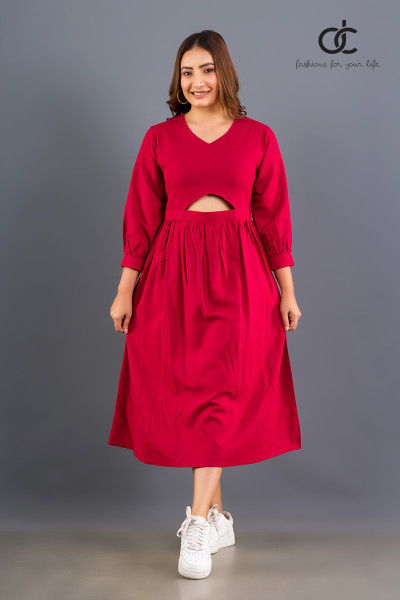 LONG SLEEVE MAXI DRESS - DCW 315 LONG SLEEVE MAXI DRESS - DCW 315