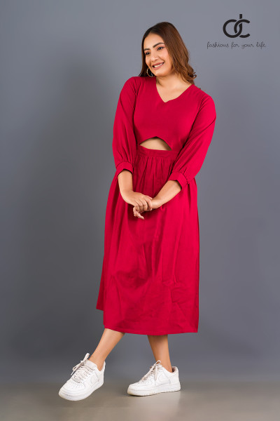 LONG SLEEVE MAXI DRESS - DCW 315 LONG SLEEVE MAXI DRESS - DCW 315