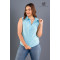 SLEEVELESS BUTTON L.BLUE - DOWN TOP DCW 319 SLEEVELESS BUTTON L.BLUE - DOWN TOP DCW 319