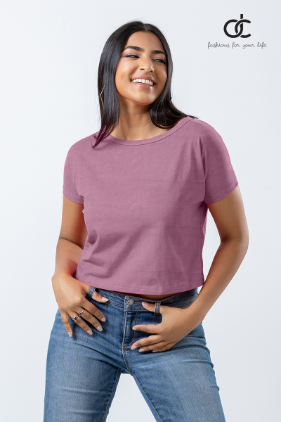 MAGI SLEEVE RED VIOLET CROP TOP - DCW 336 MAGI SLEEVE RED VIOLET CROP TOP - DCW 336