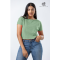 MAGI SLEEVE SAGE GREEN CROP TOP - DCW 338 MAGI SLEEVE SAGE GREEN CROP TOP - DCW 338